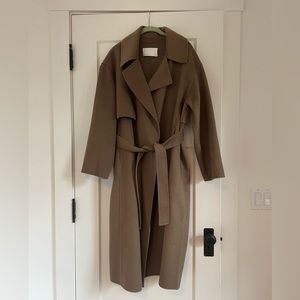 Oak + Fort wool blend trench coat